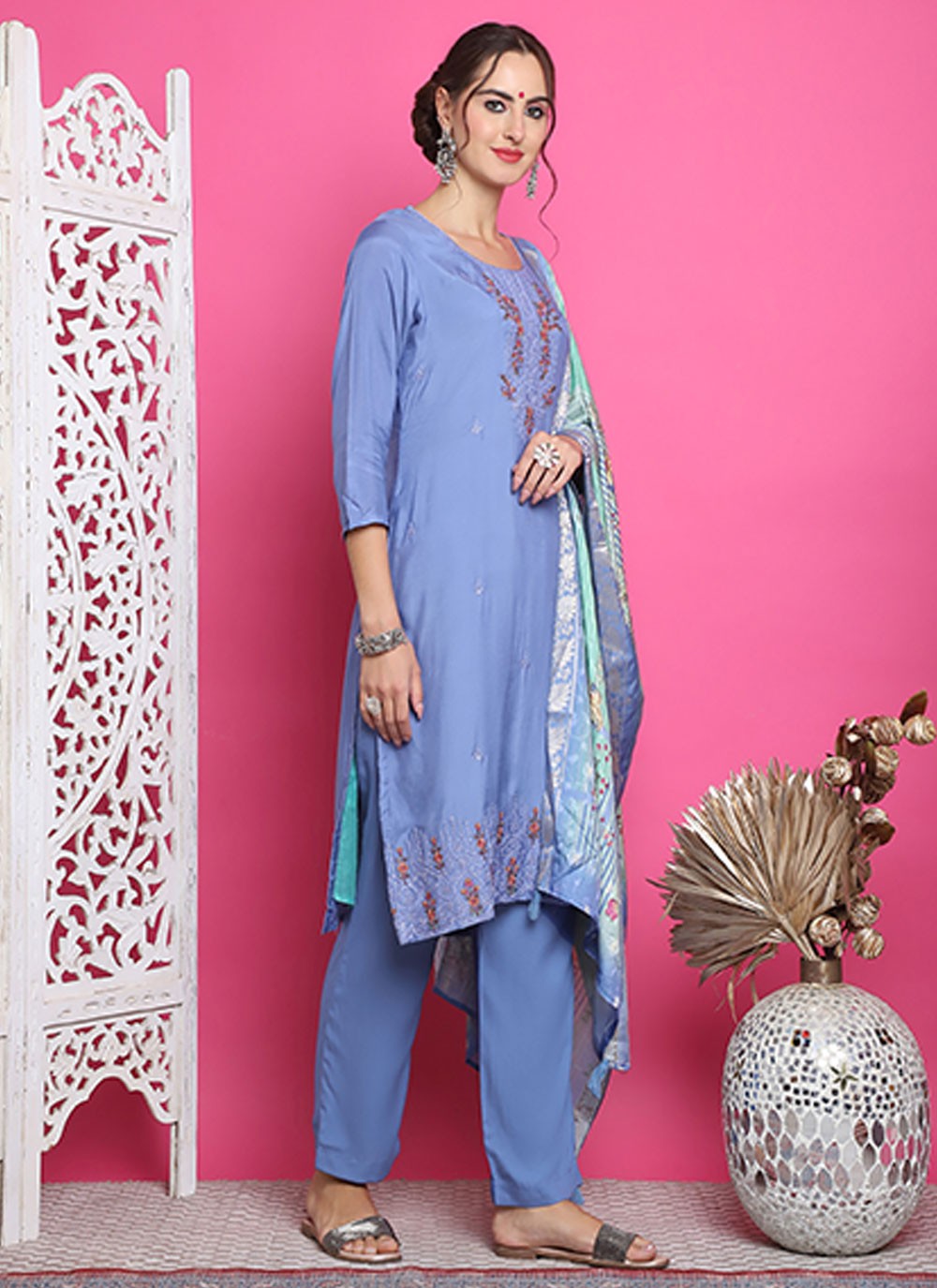 Muslin Salwar Suit - T3154