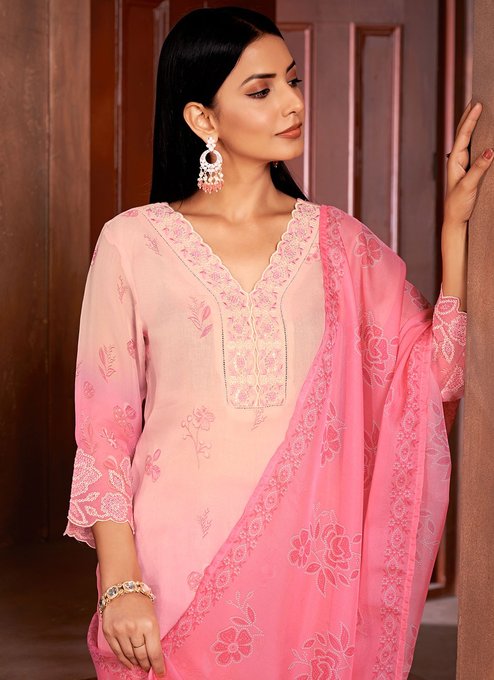 Muslin, Organza Salwar Suit - T2759