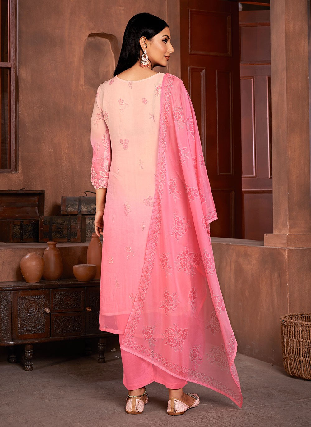 Muslin, Organza Salwar Suit - T2759