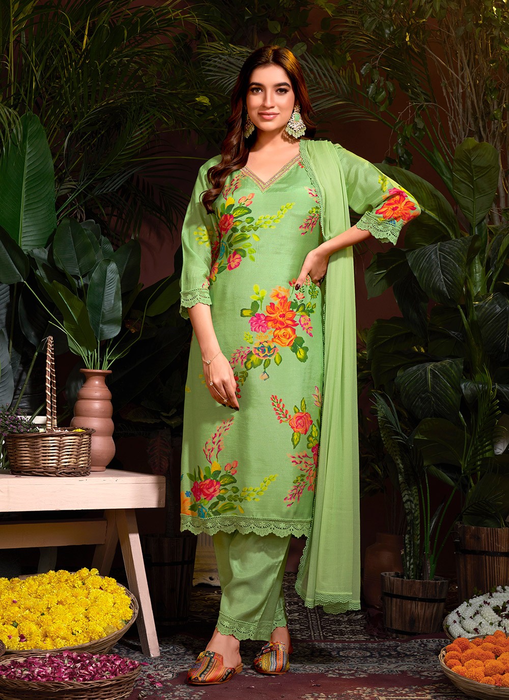 Muslin Palazzo Suit - T2730