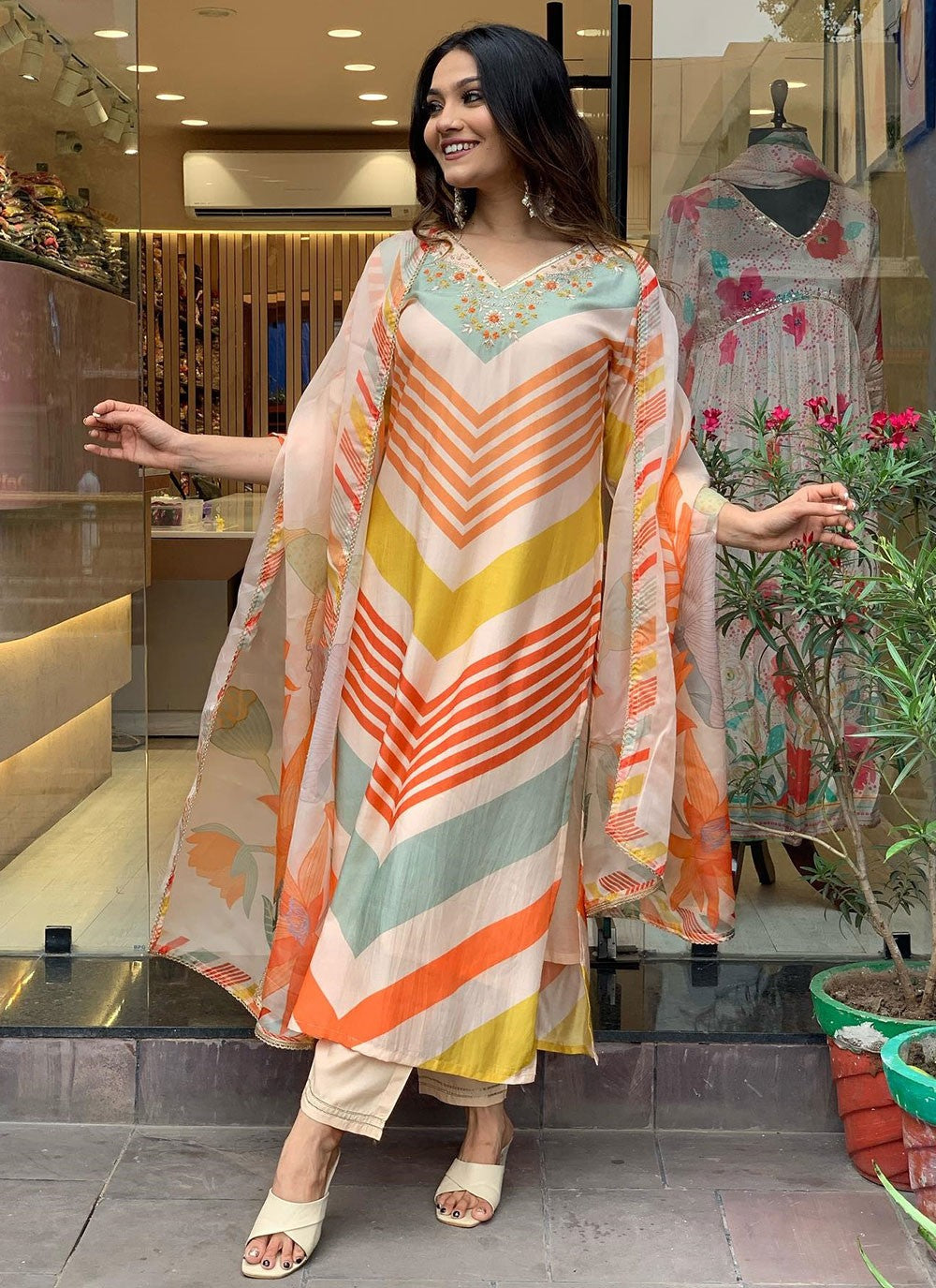 Chanderi , Viscose Salwar Suit - T1752