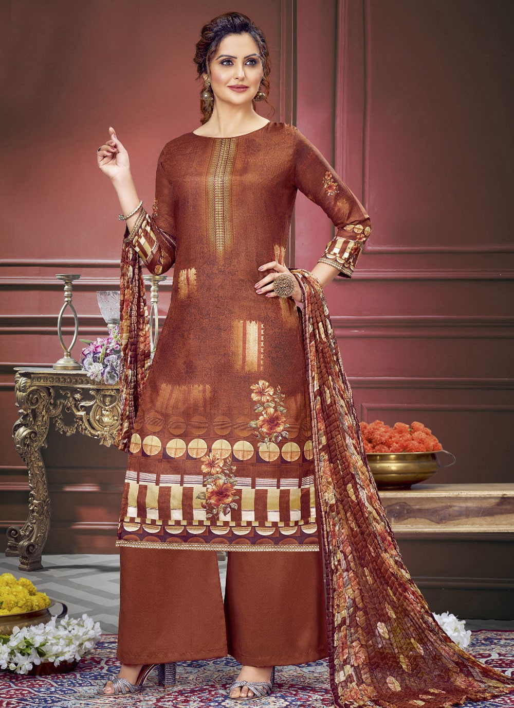 Muslin Salwar Suit - T2427