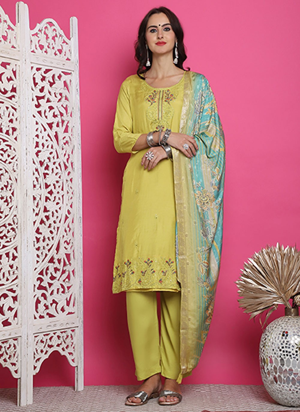 Muslin Salwar Suit - T3154