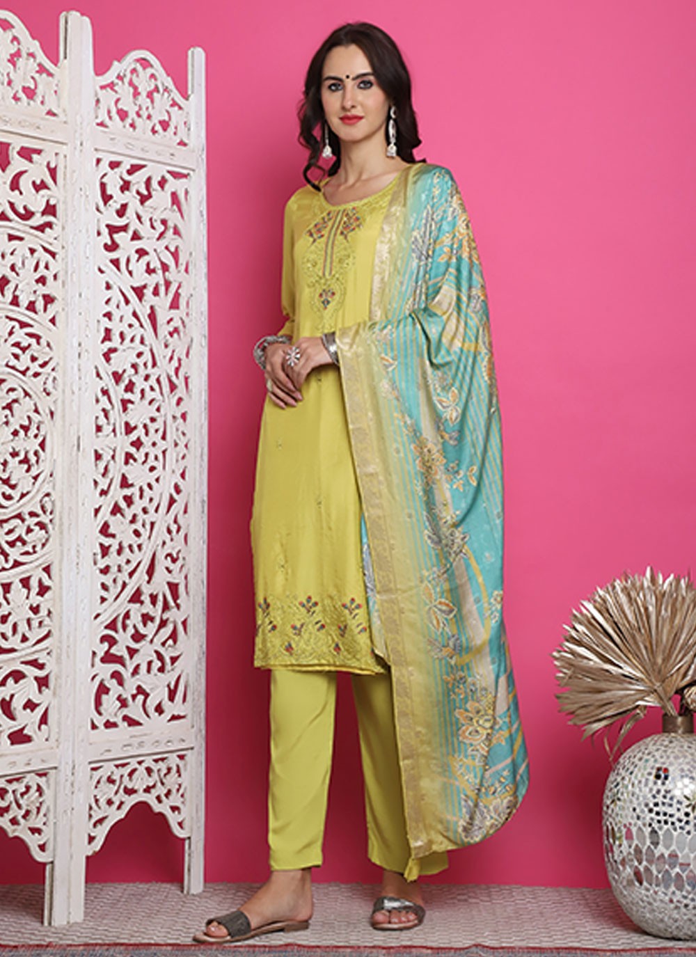 Muslin Salwar Suit - T3154