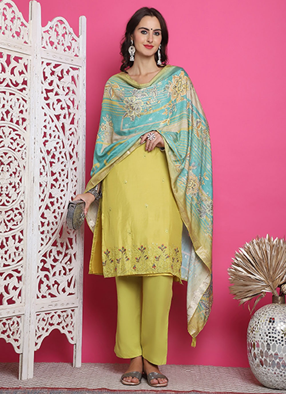 Muslin Salwar Suit - T3154