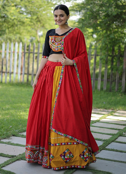 Embroidered Rayon A - Line Lehenga - L1159