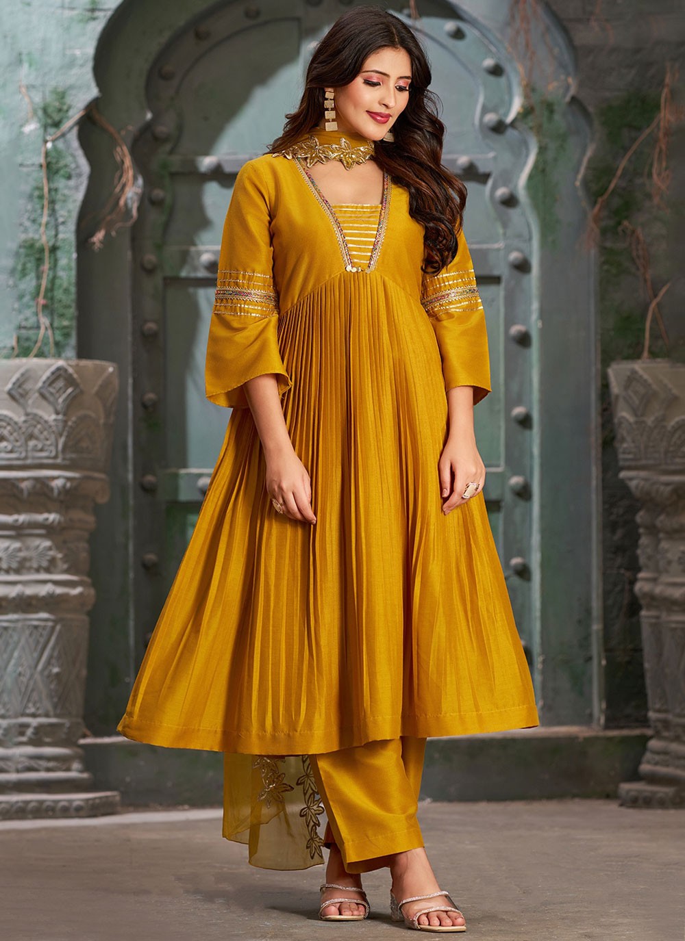 Art Silk Salwar Suit - T3579