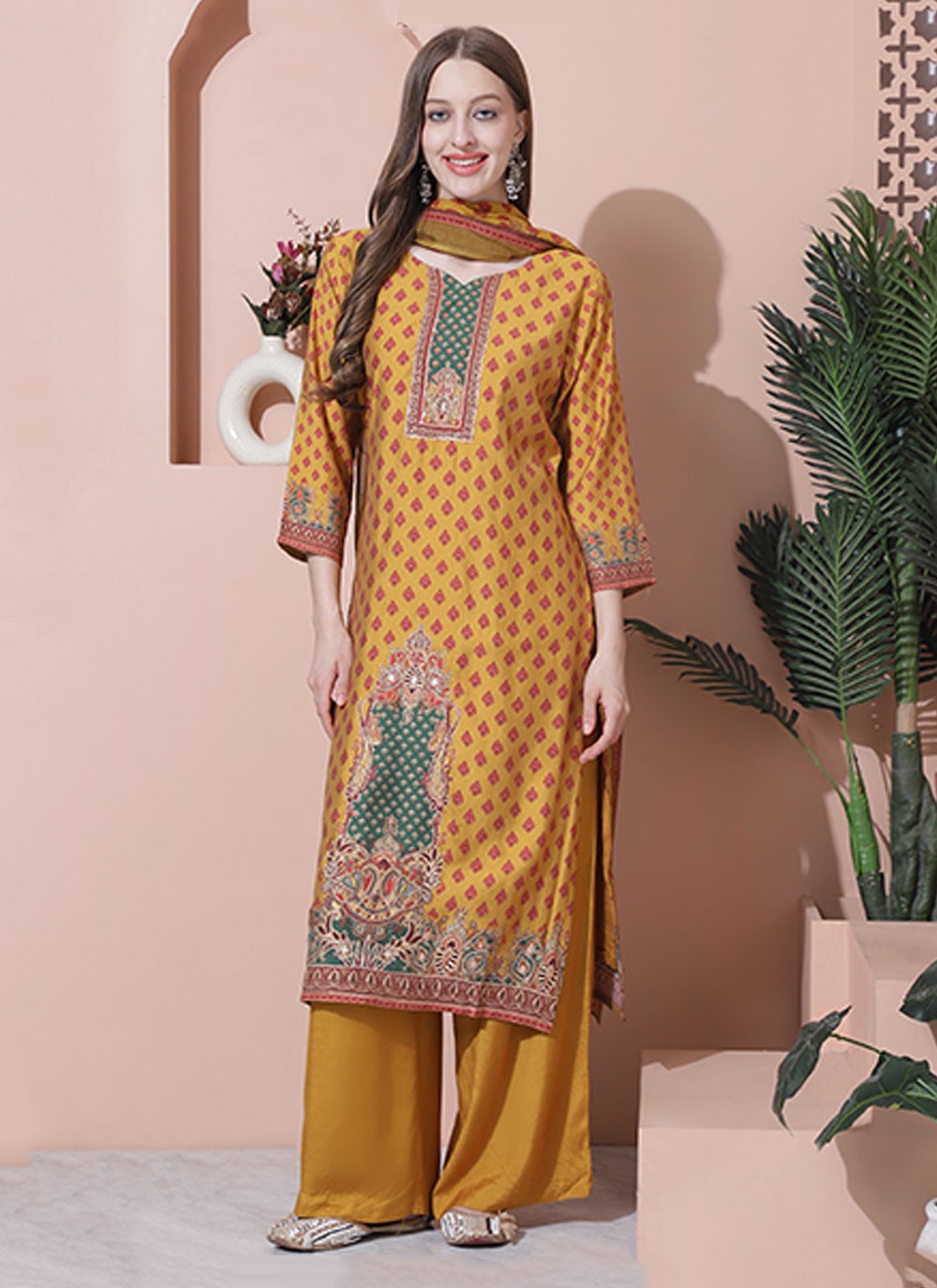 Muslin Salwar Suit - T2554