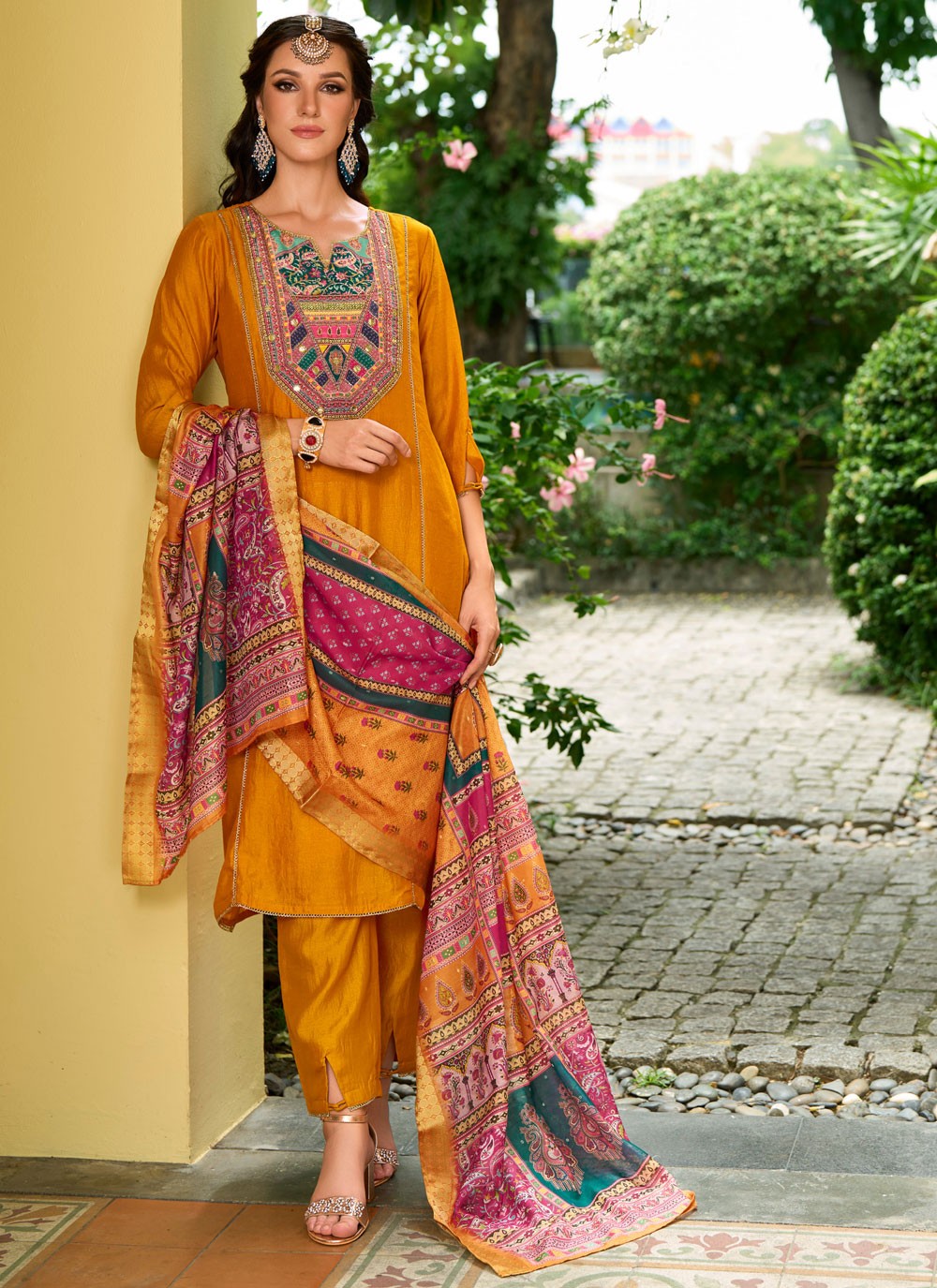 Vichitra Silk Salwar Suit - T3761