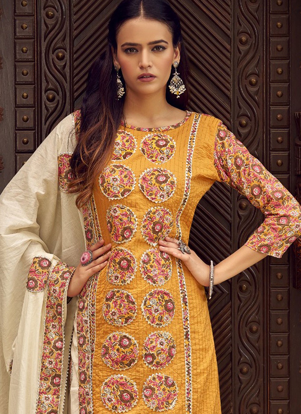 Digital Print Cotton Salwar Suit - T4446