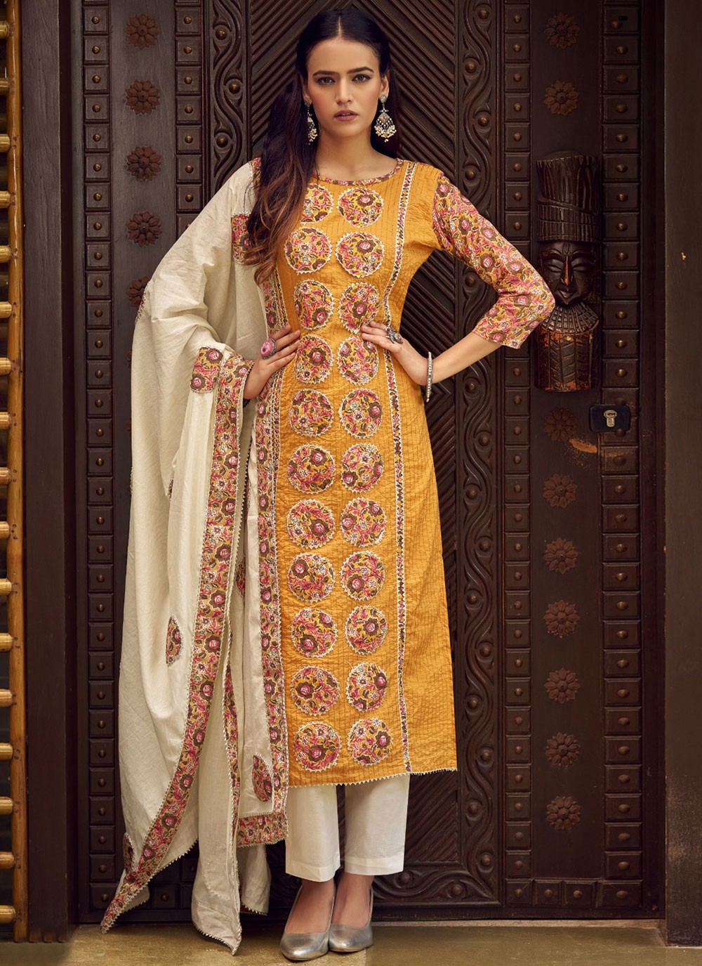 Digital Print Cotton Salwar Suit - T4446