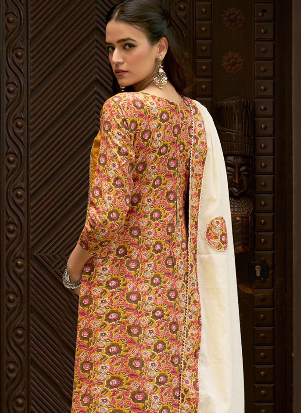 Digital Print Cotton Salwar Suit - T4446