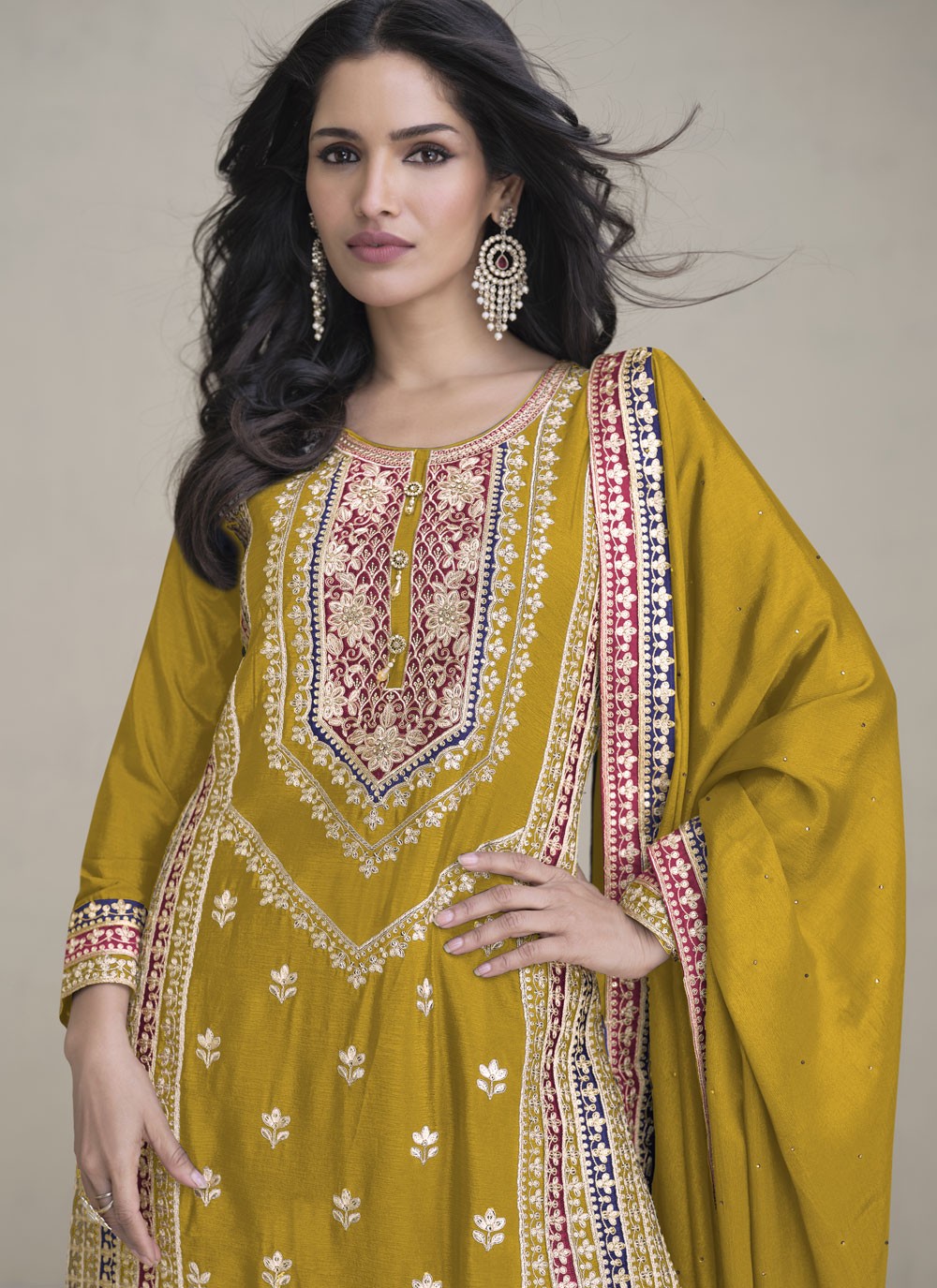 Chinon Salwar Suit - T3885