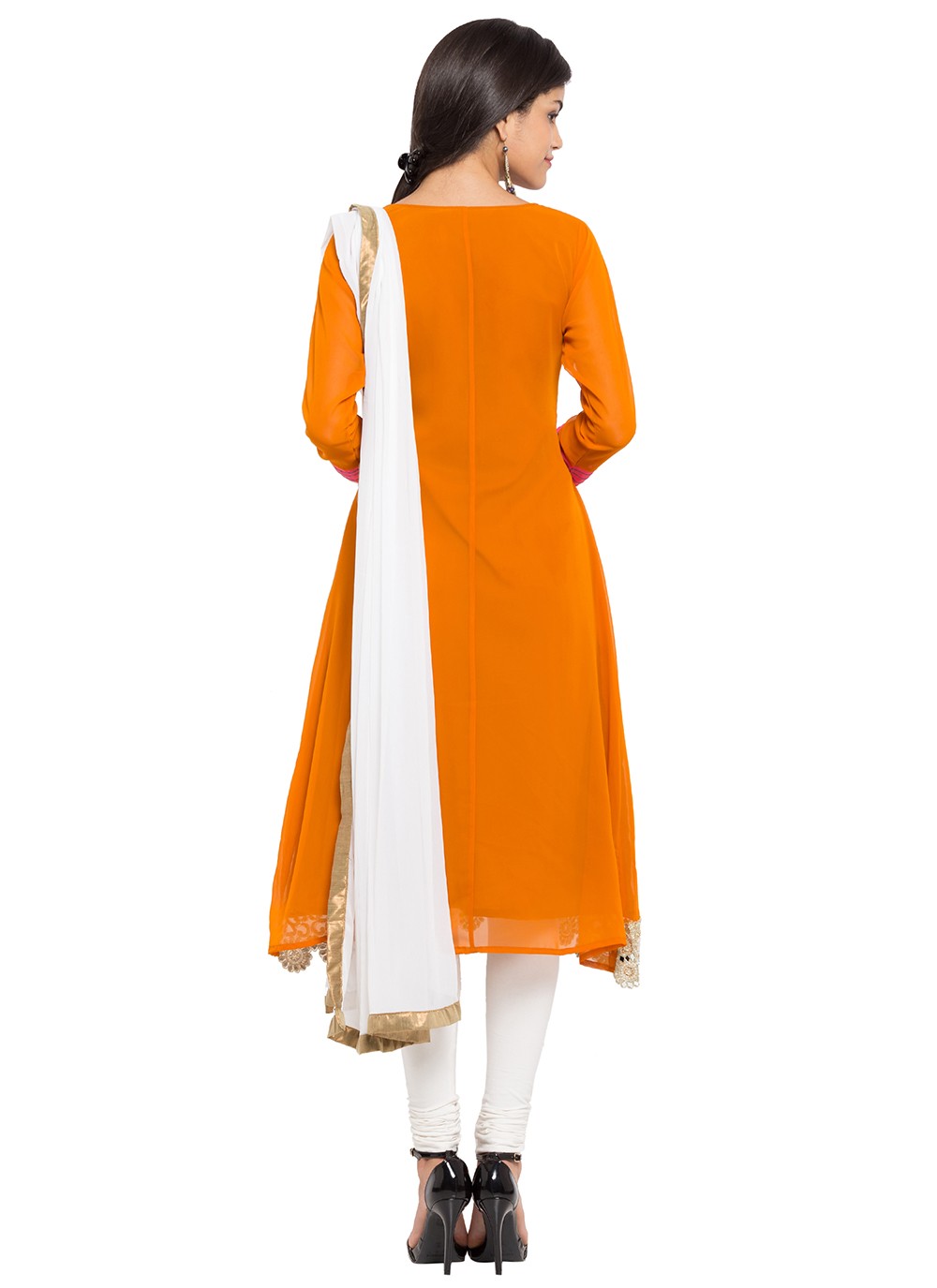 Faux Georgette Churidar Suit - T358