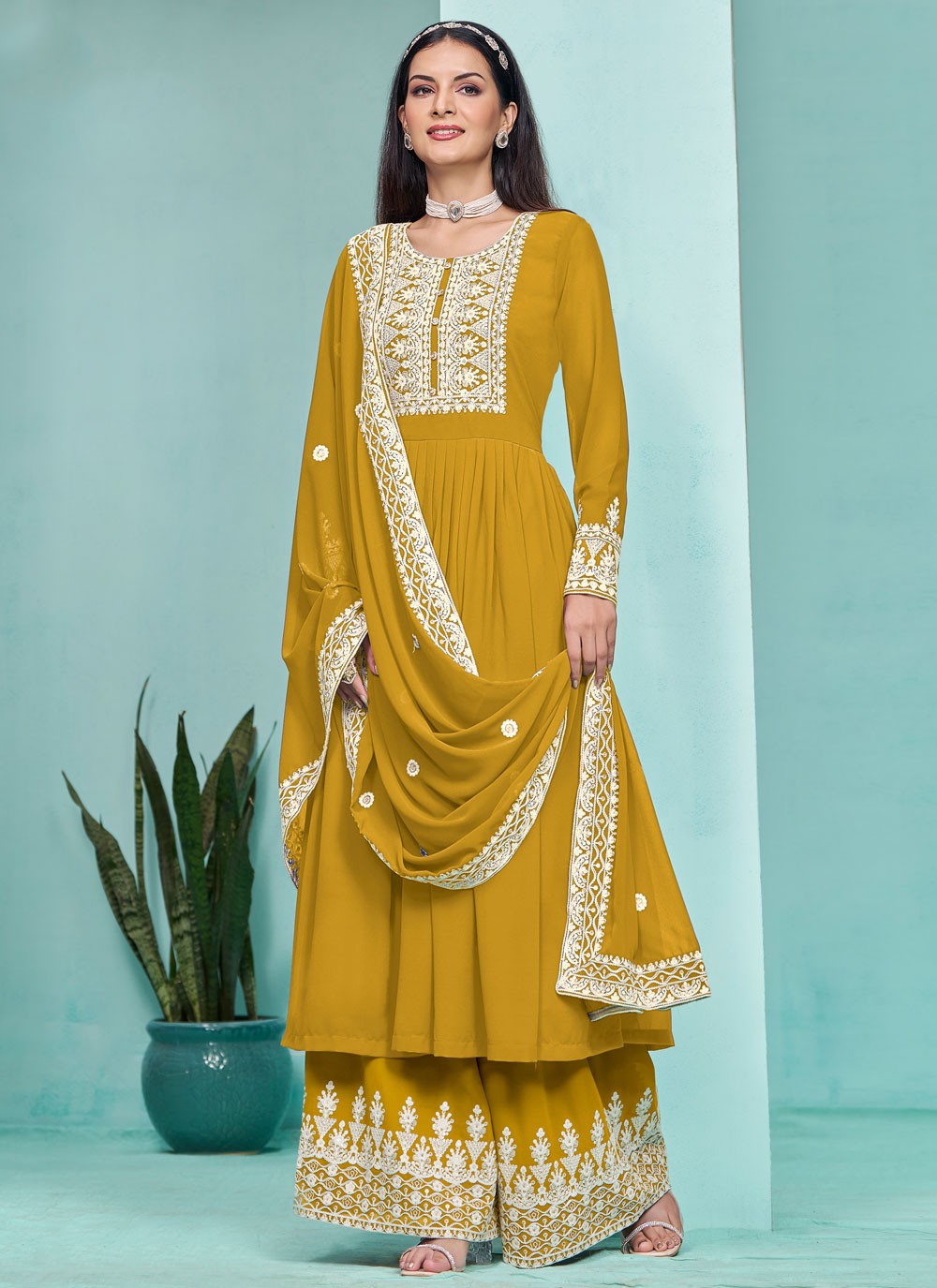 Faux Georgette Salwar Suit - T3335