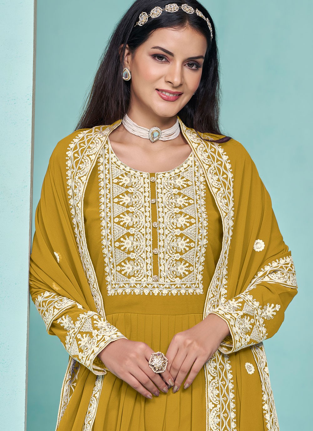 Faux Georgette Salwar Suit - T3335