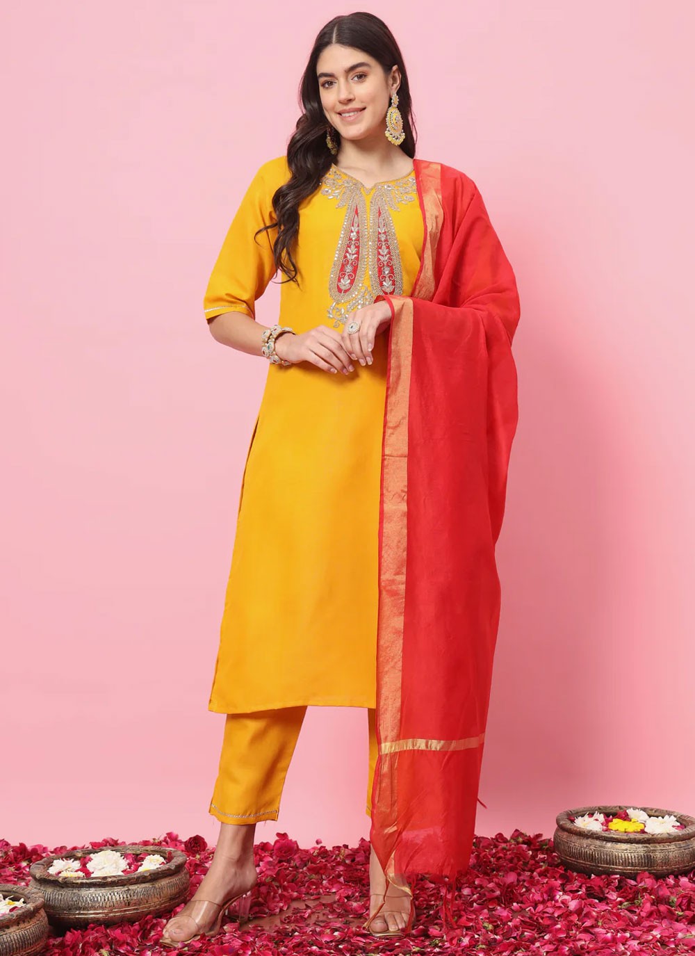 Silk Blend Salwar Suit - T2371