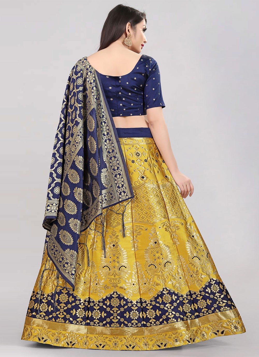 Jacquard Work Banarasi Silk, Jacquard A - Line Lehenga - L0732