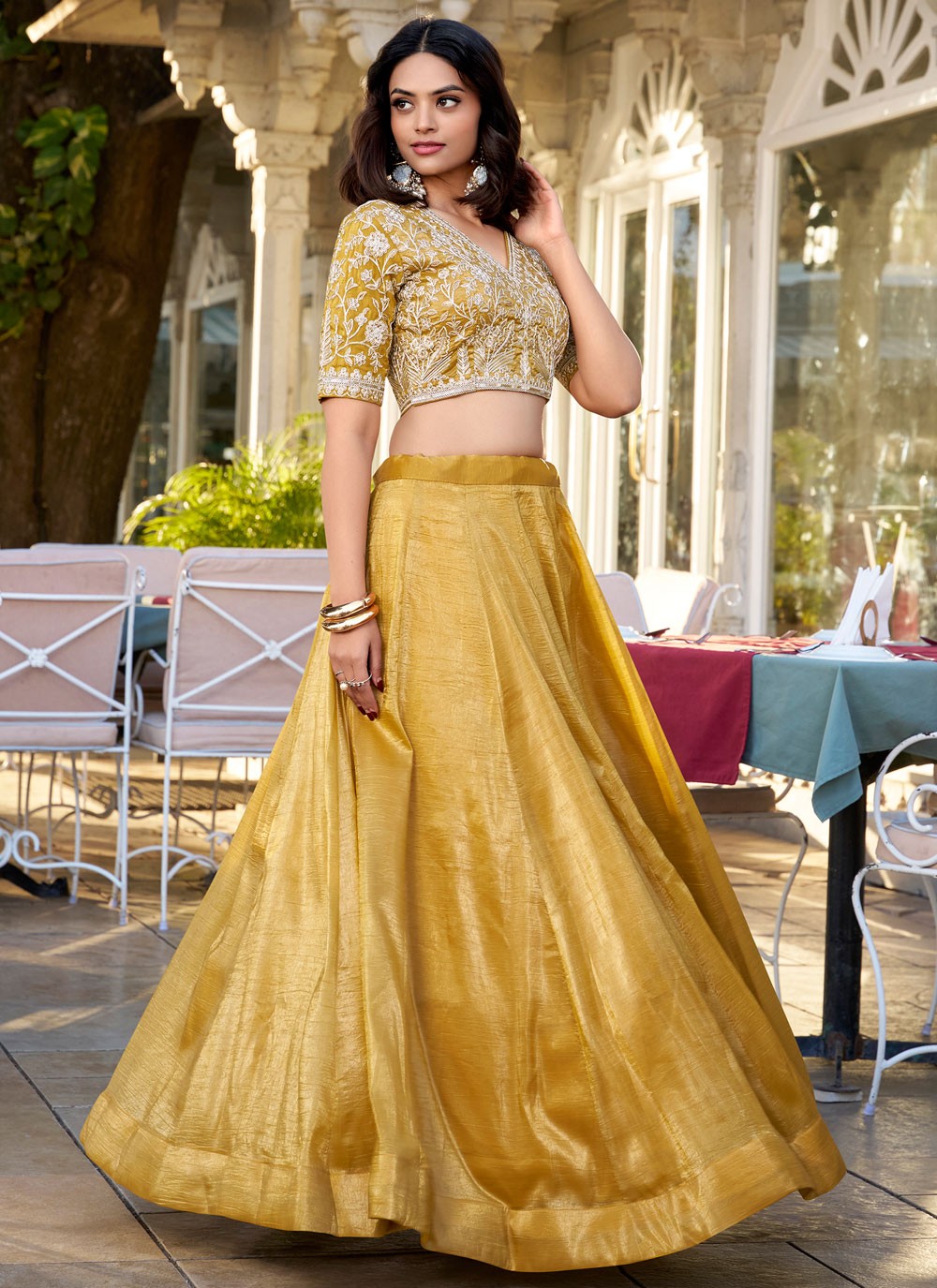 Plain Fancy Fabric Lehenga - L3123