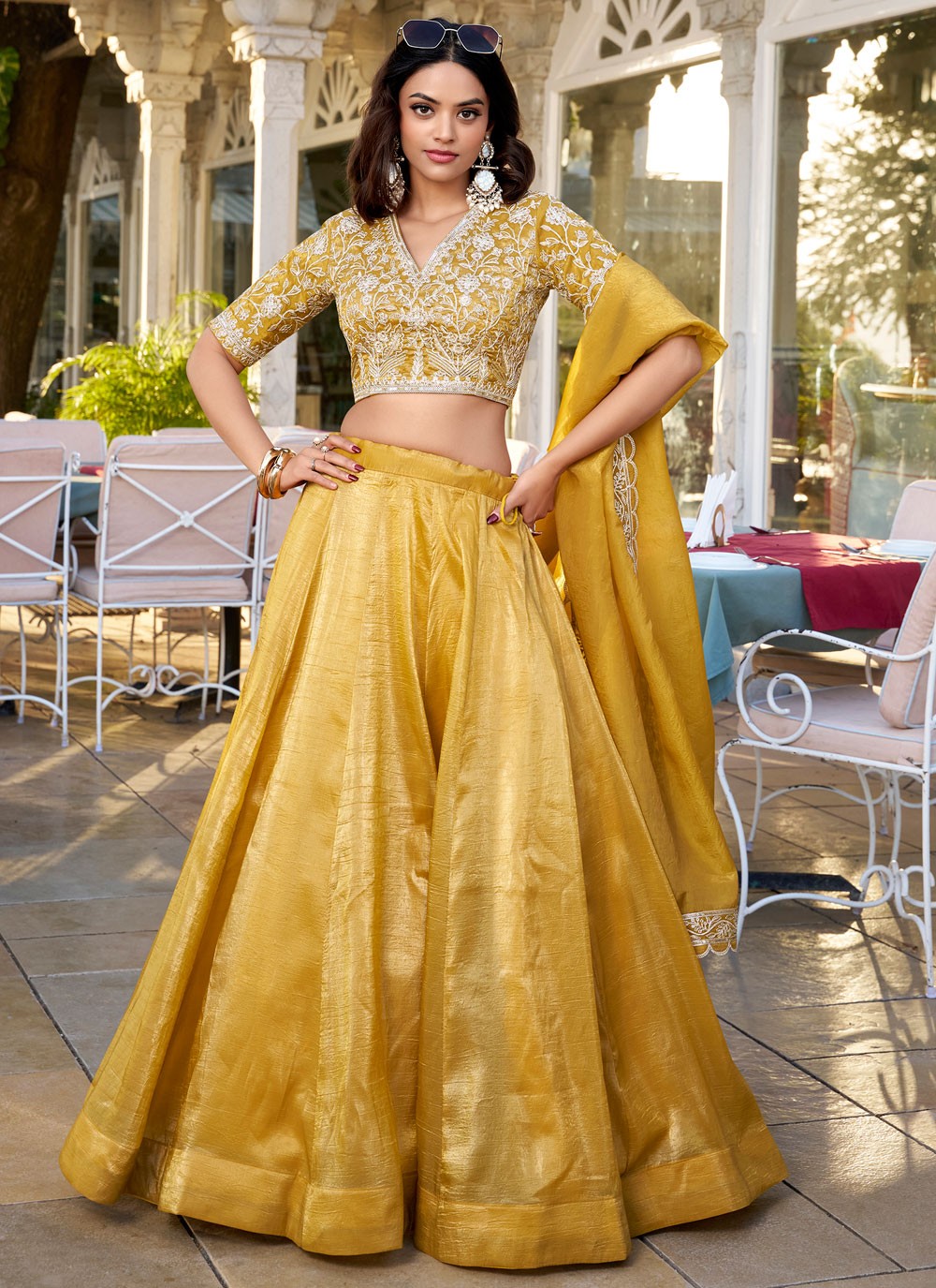 Plain Fancy Fabric Lehenga - L3123