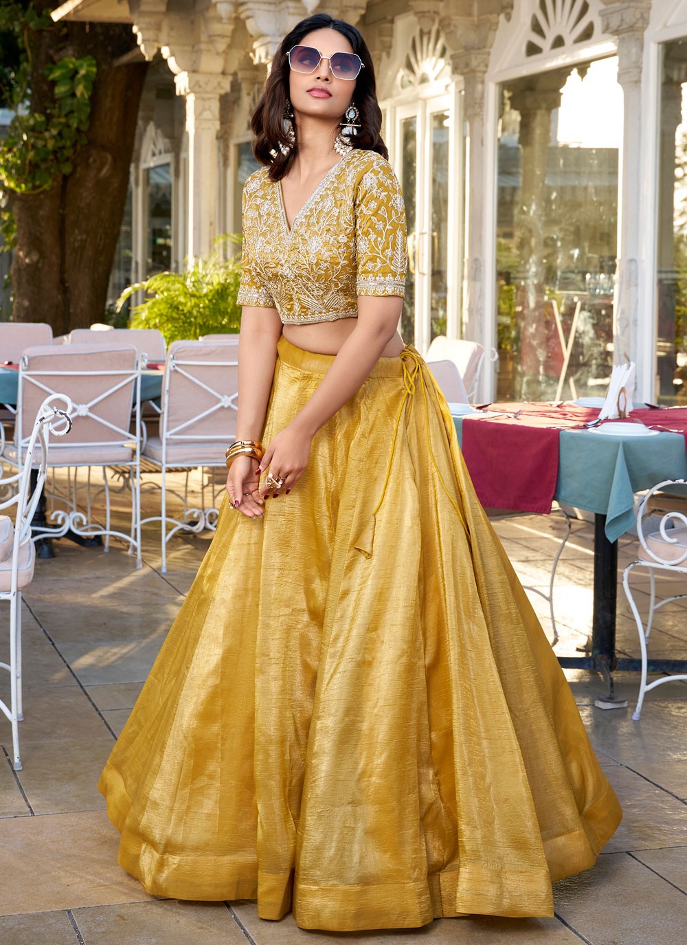 Plain Fancy Fabric Lehenga - L3123