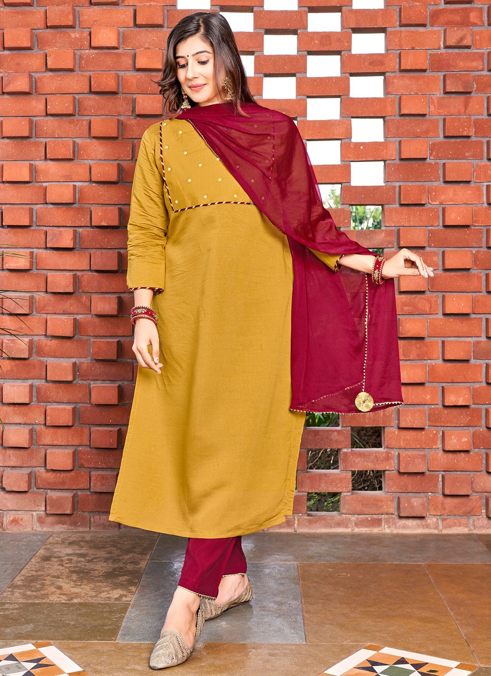 Art Silk Salwar Suit - T2769