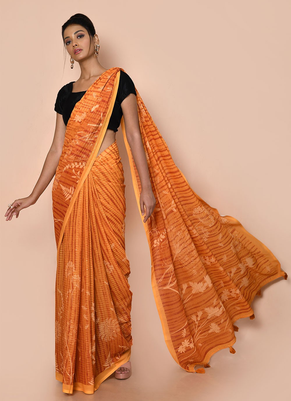 Trendy Printed Faux Georgette Saree - S2991