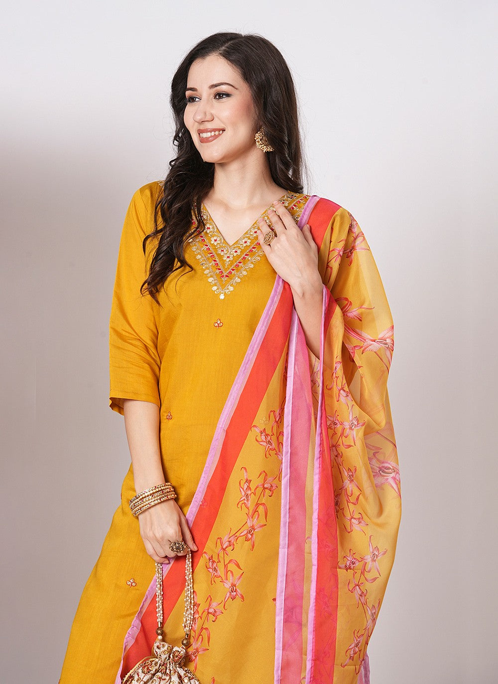 Chanderi Salwar Suit - T4168