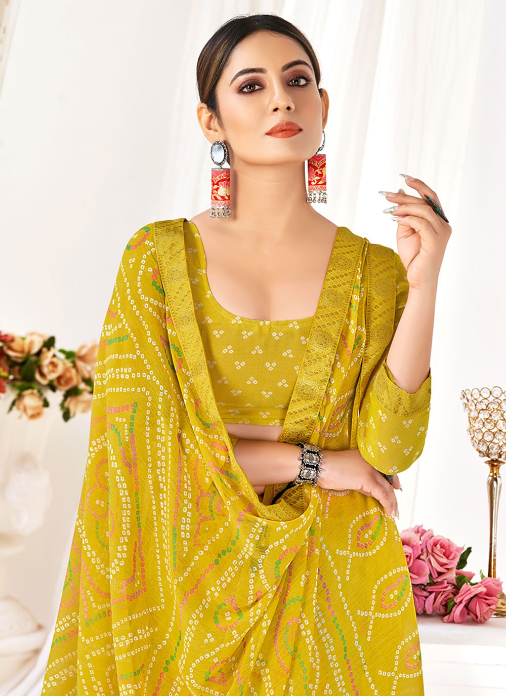 Classic Woven Chiffon Saree - S4525