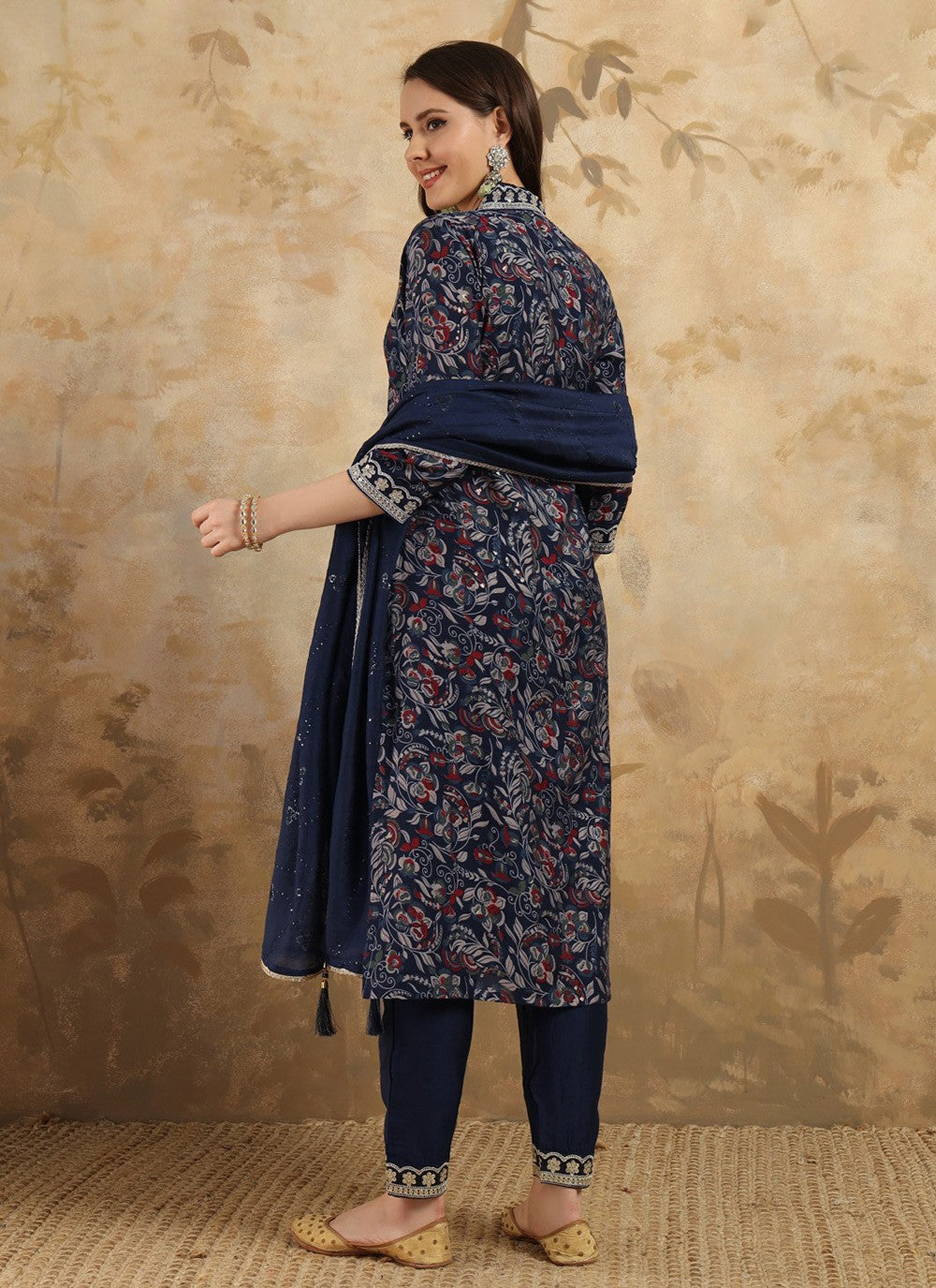 Chanderi , Viscose Pant Style Suit - T3424