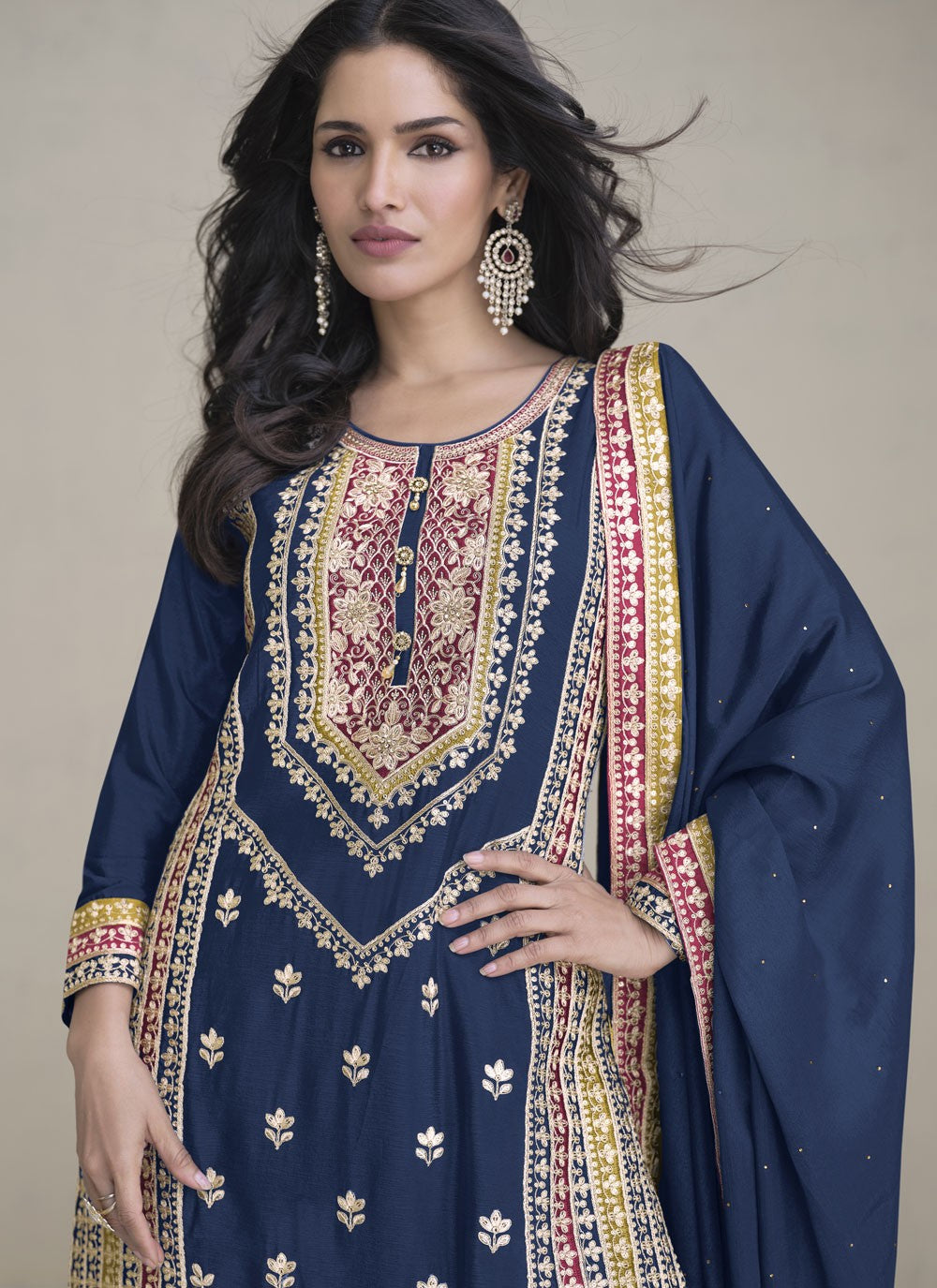 Chinon Salwar Suit - T3885