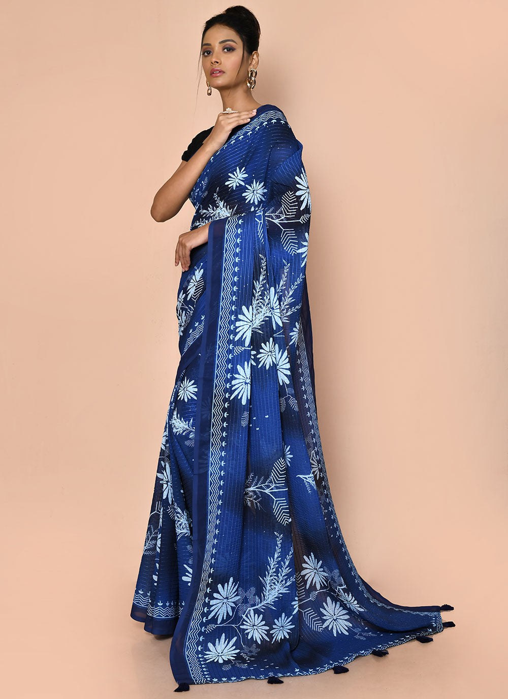 Trendy Printed Faux Georgette Saree - S2991