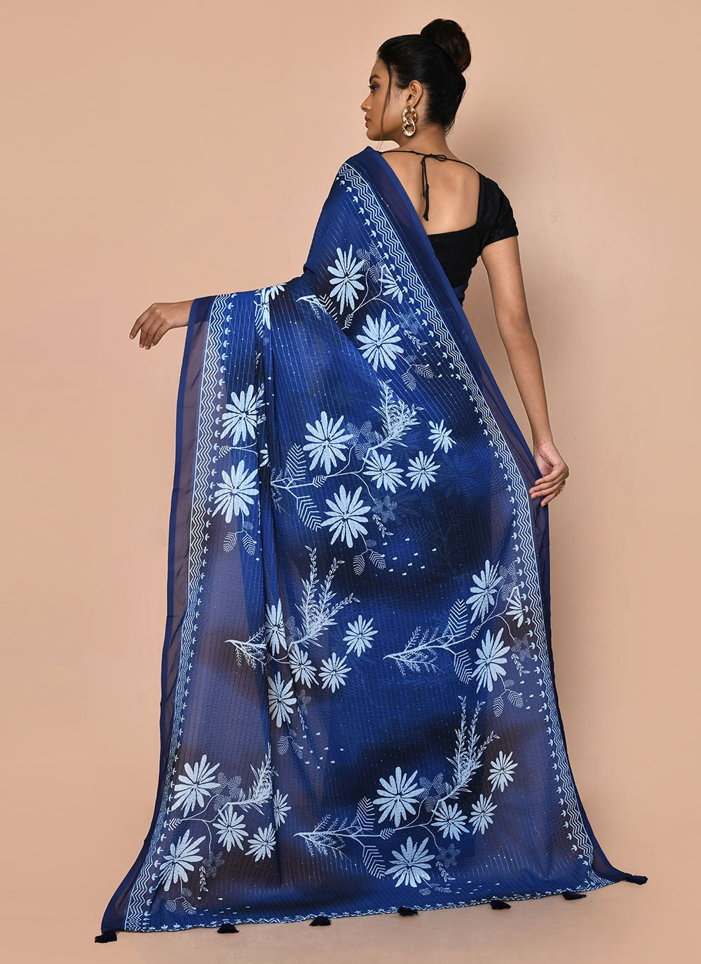 Trendy Printed Faux Georgette Saree - S2991