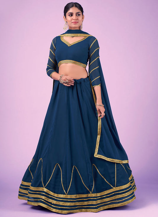 Gota Patti Georgette A - Line Lehenga - L0736