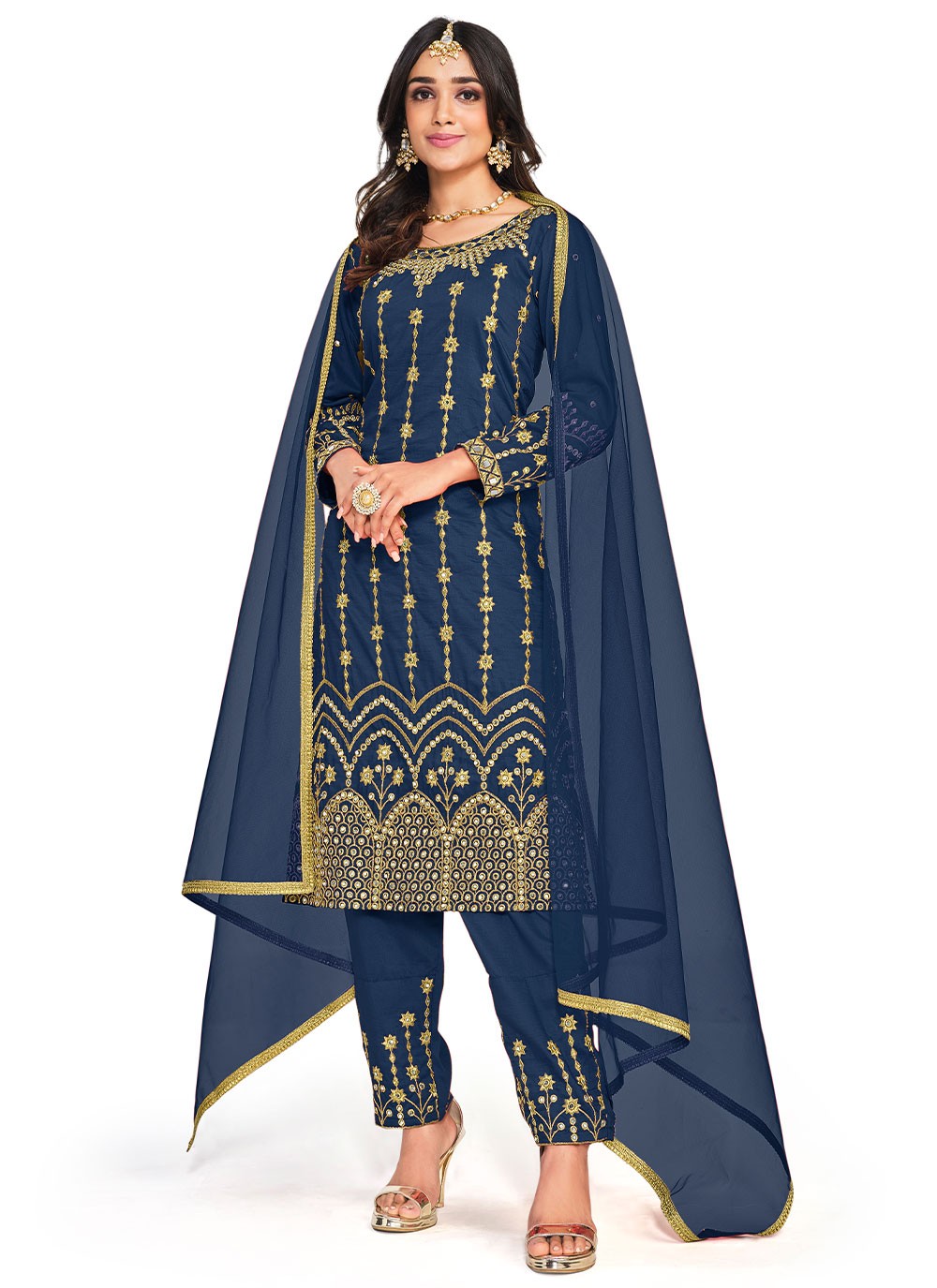 Silk Salwar Suit - T939