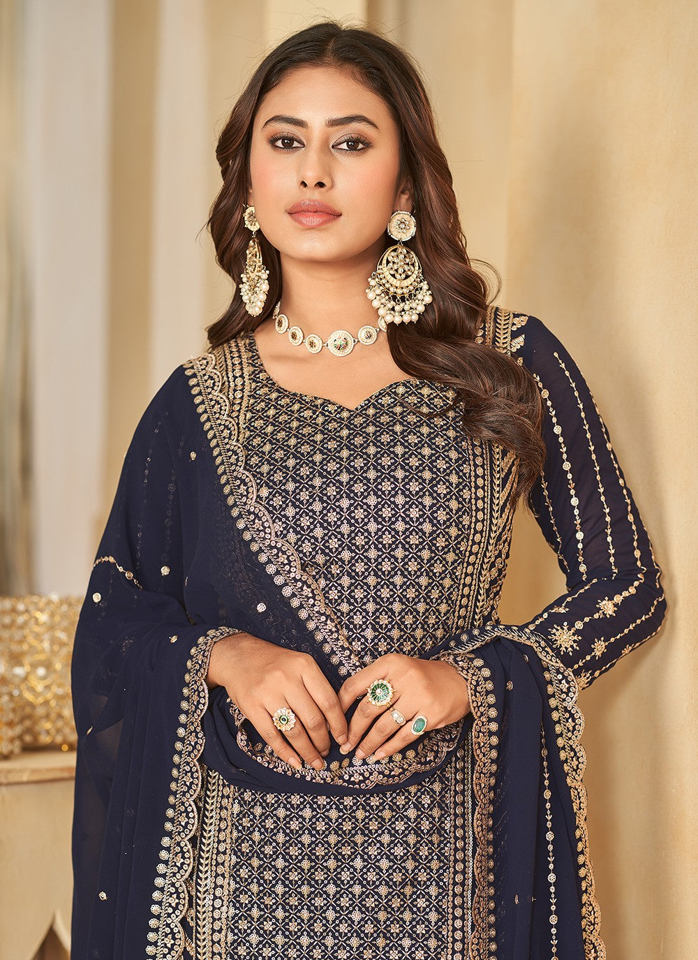 Faux Georgette Salwar Suit - T2172