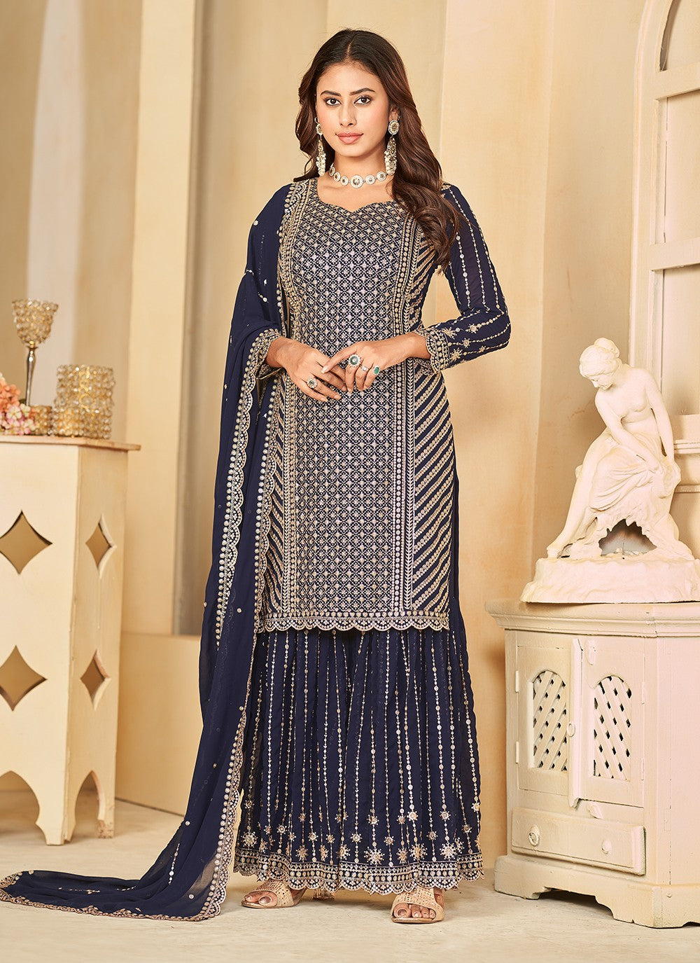 Faux Georgette Salwar Suit - T2172