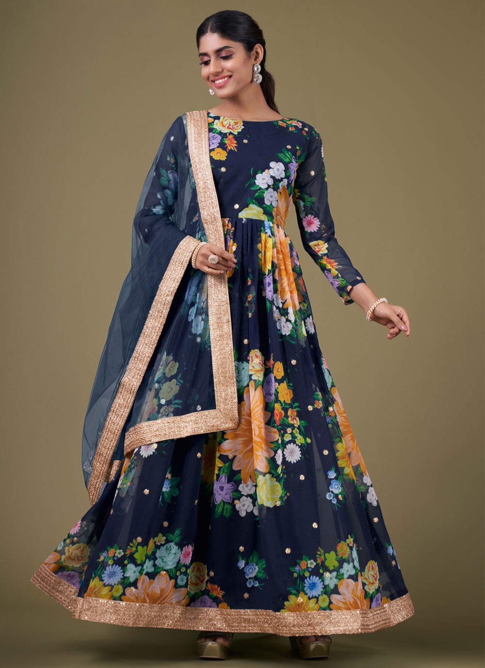 Faux Georgette Salwar Suit - T2129