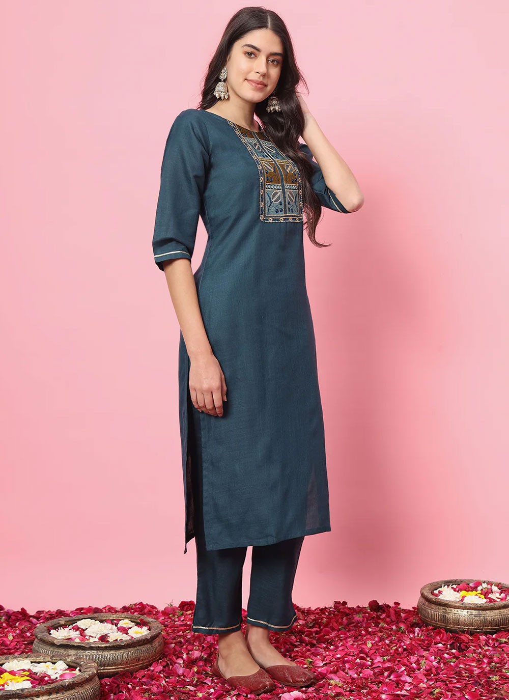 Blended Cotton Salwar Suit - T2179