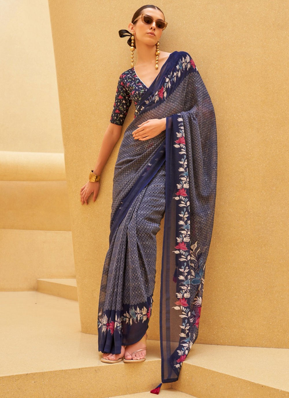 Printed Georgette Saree - S11939