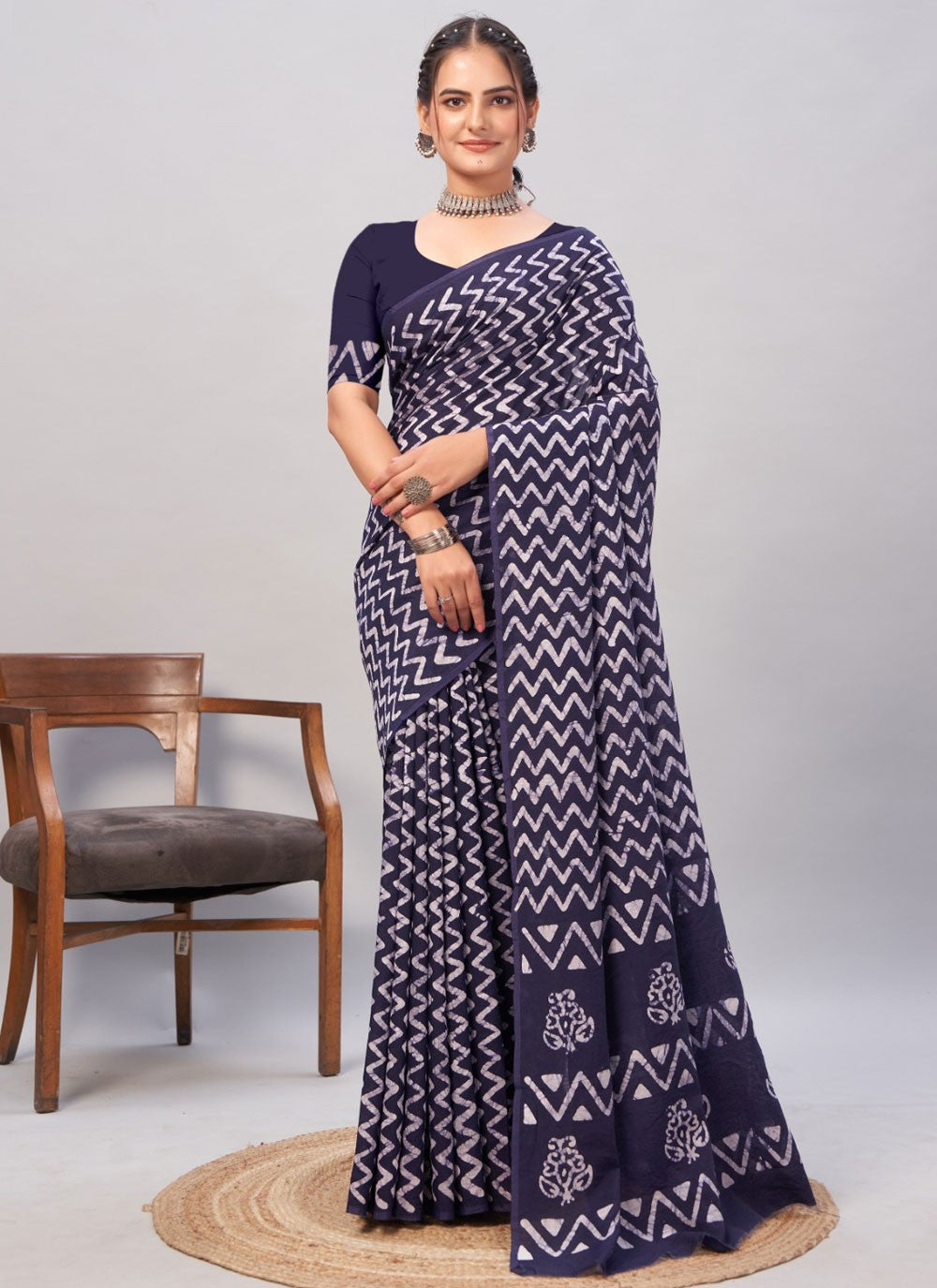 Printed Chanderi Cotton Saree - S11986