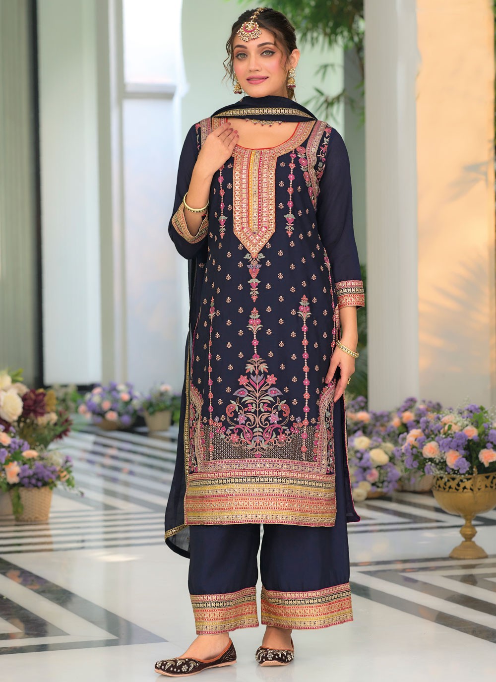 Chinon Salwar Suit - T4092