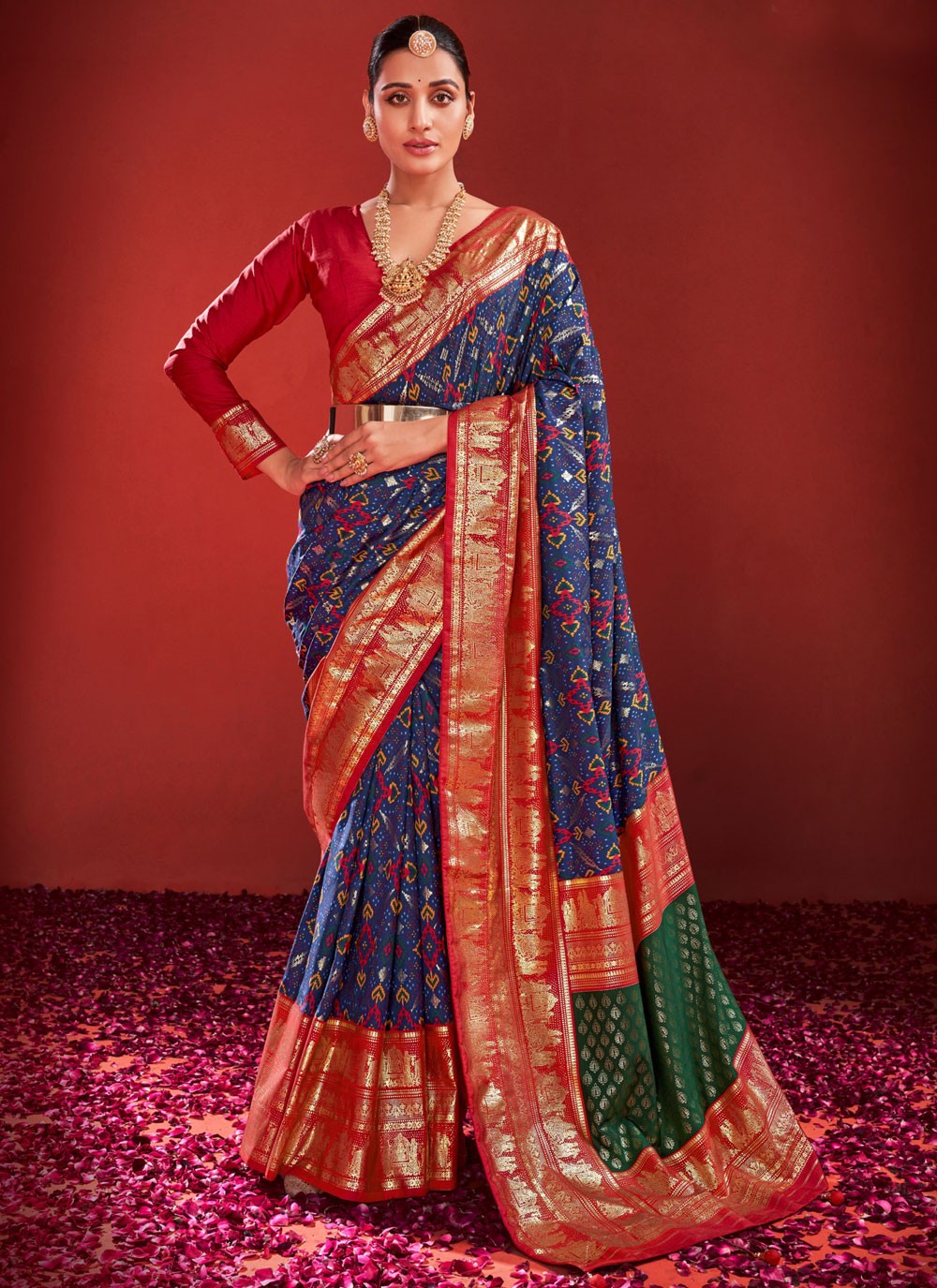 Classic Border Work Silk Saree - S9639