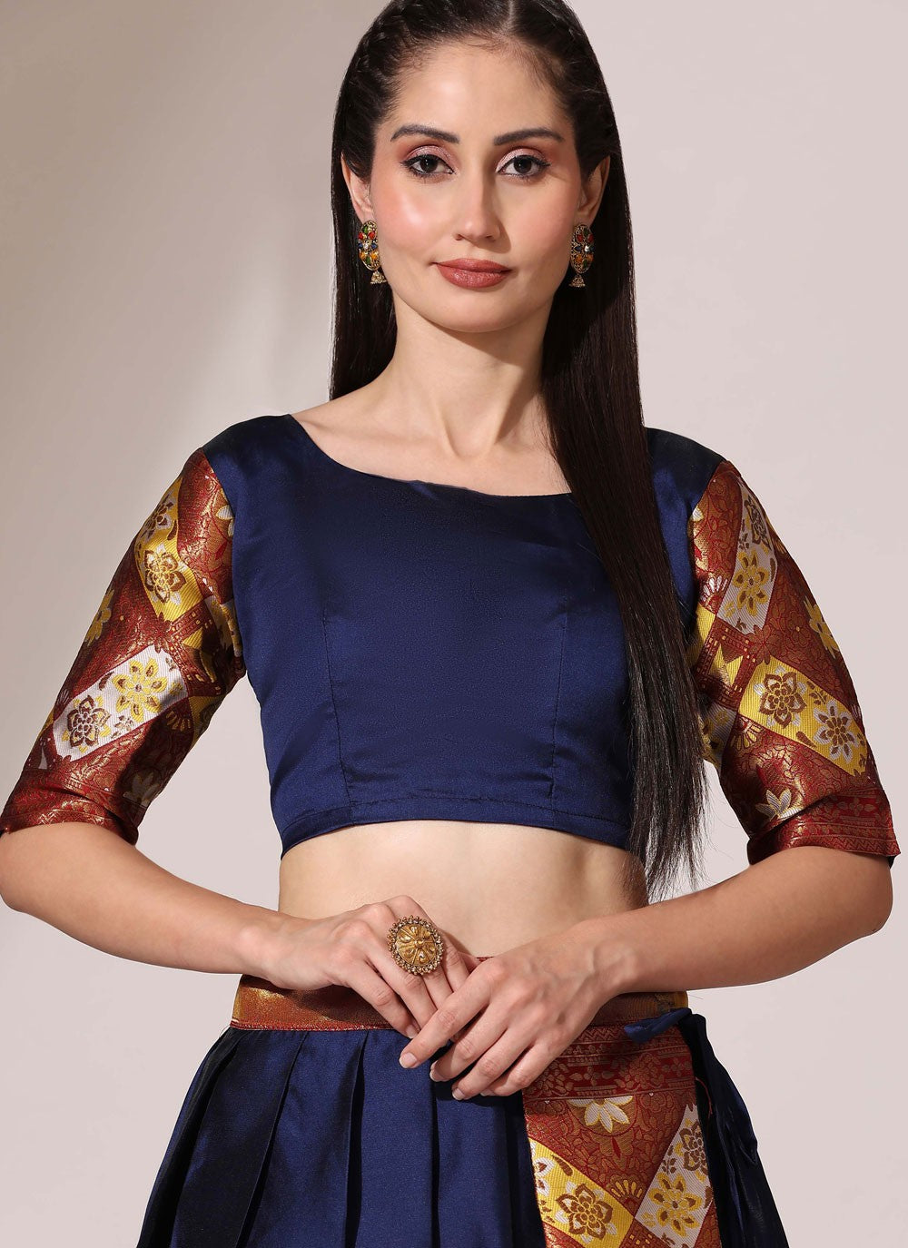 Woven Silk A - Line Lehenga - L2482