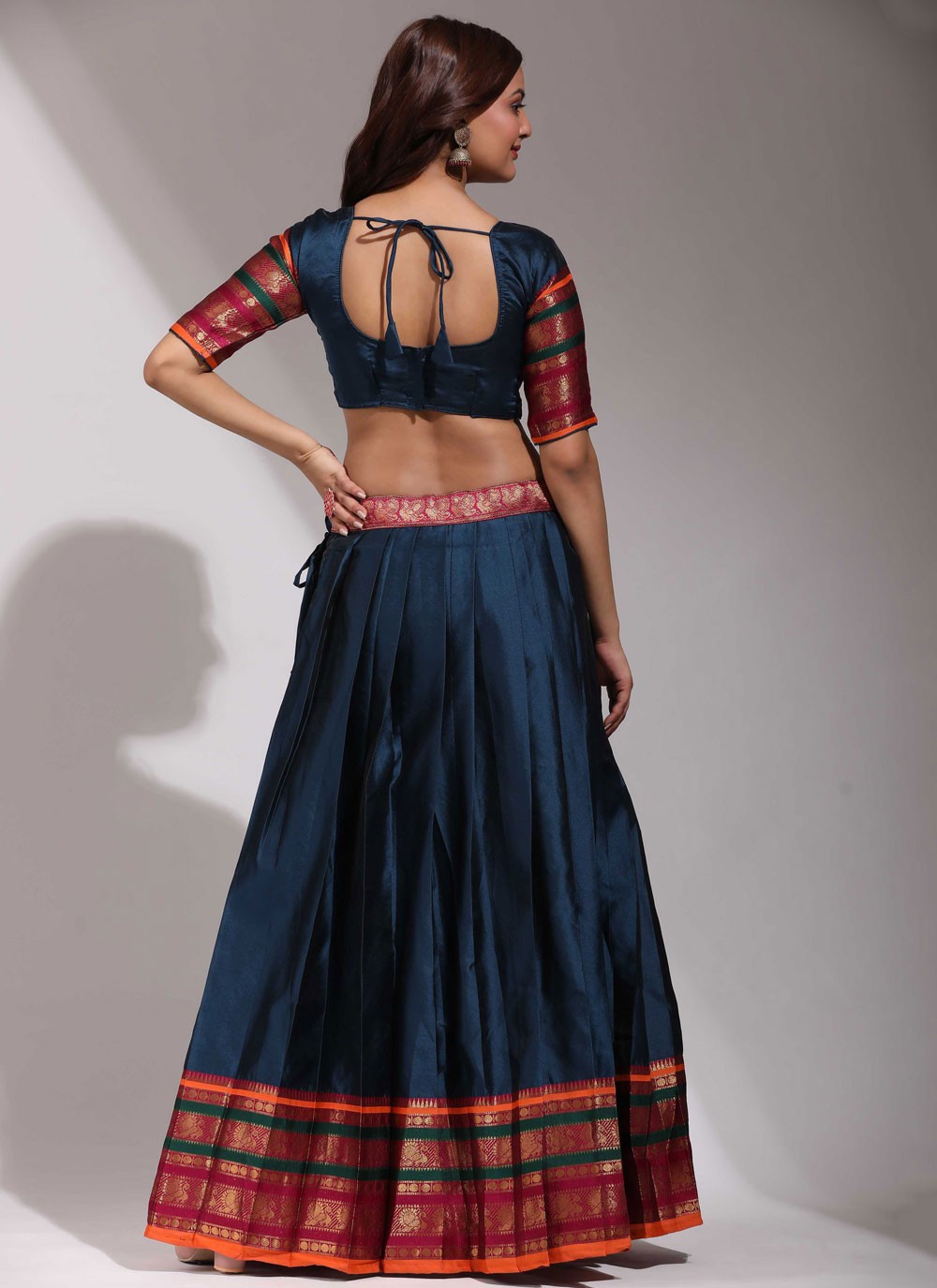 Weaving Zari Silk A - Line Lehenga - L2559