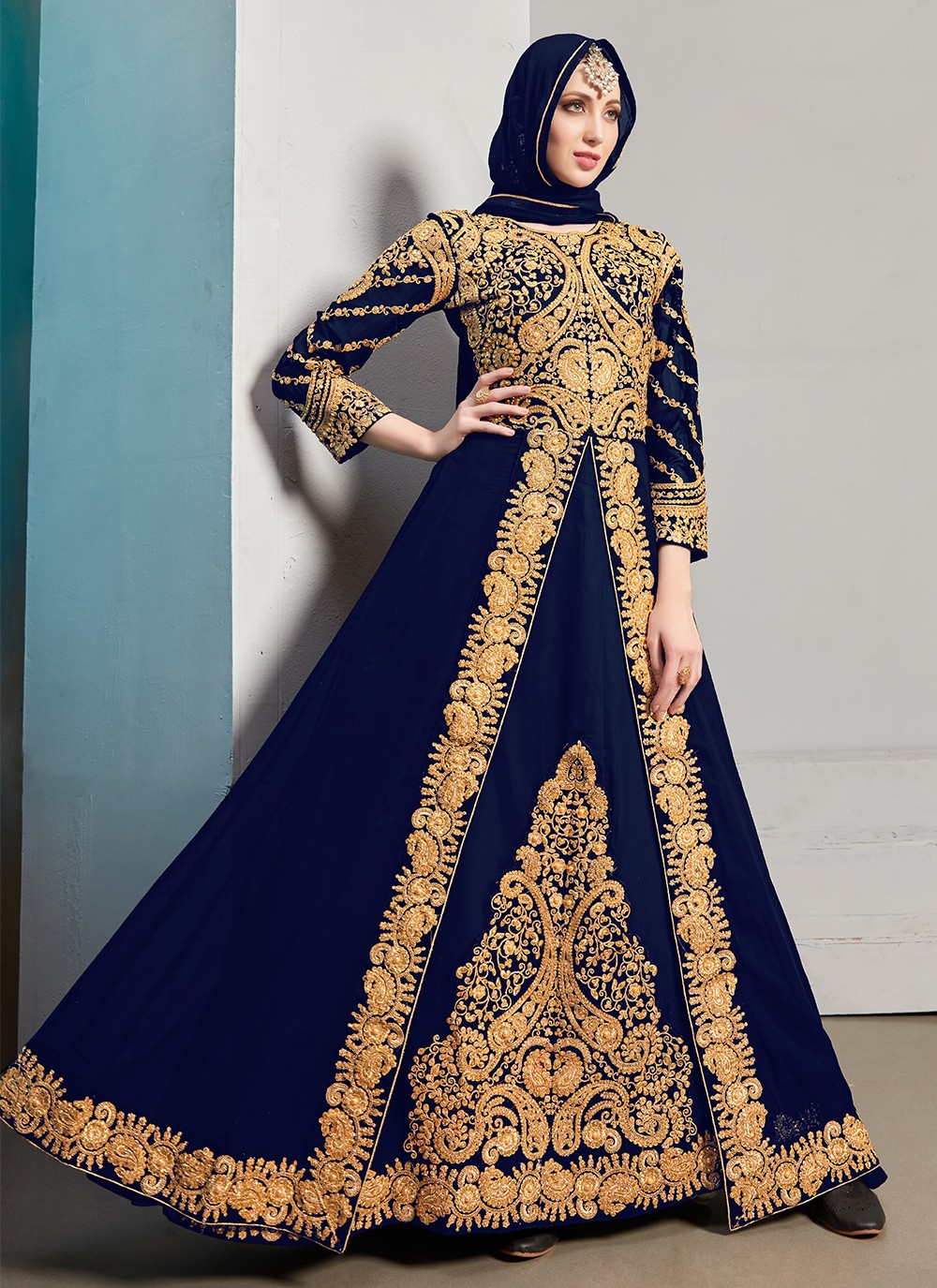 Pure Georgette Floor Length Anarkali - T718