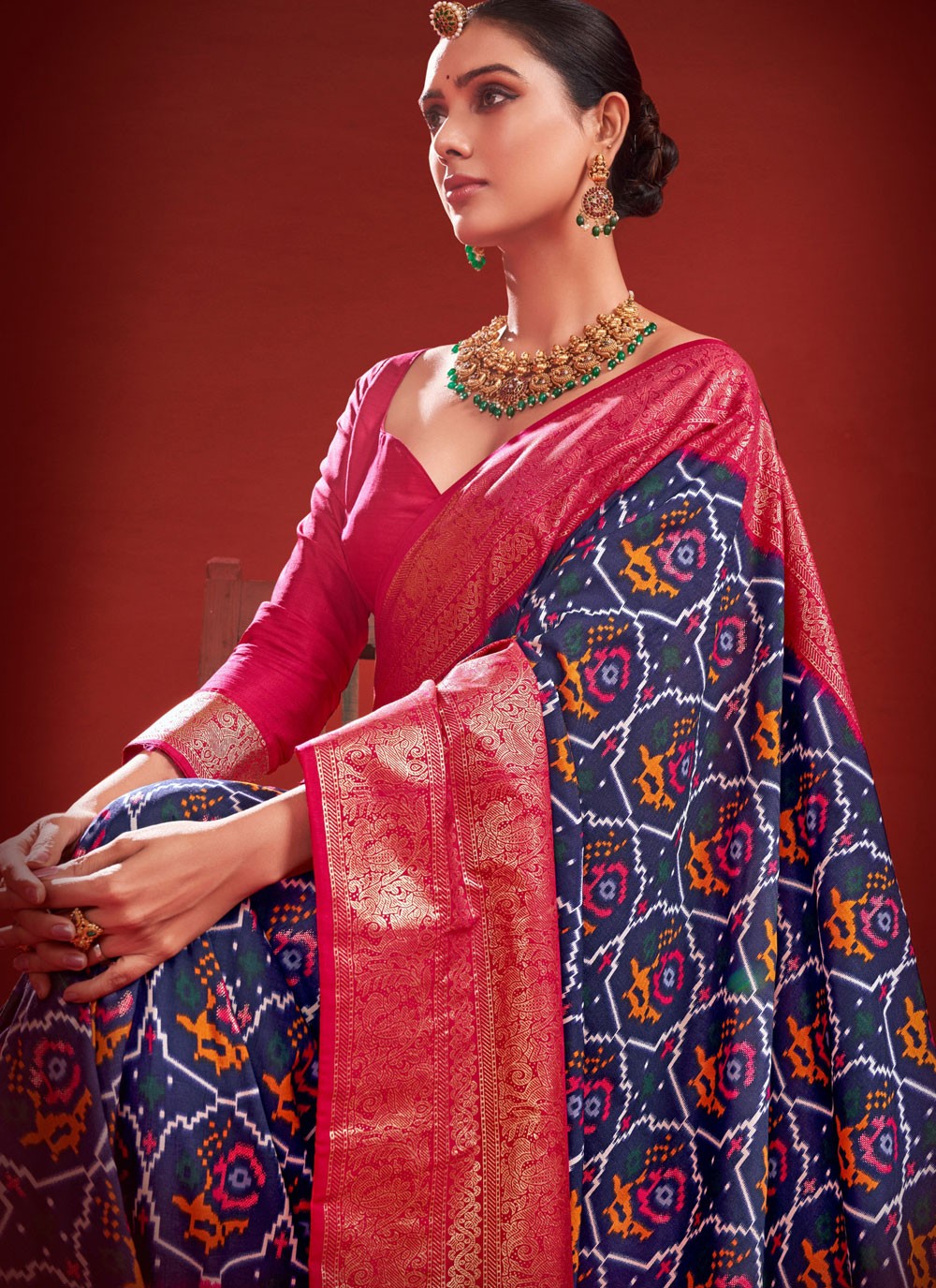 Classic Border Work Silk Saree - S9639