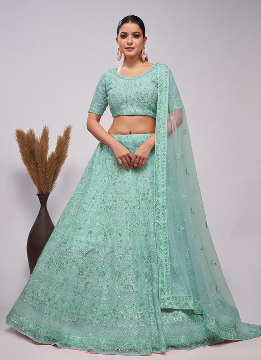 Cutdana Net Lehenga - L3169