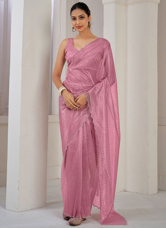 Classic Cutdana Net, Organza Saree - S10606