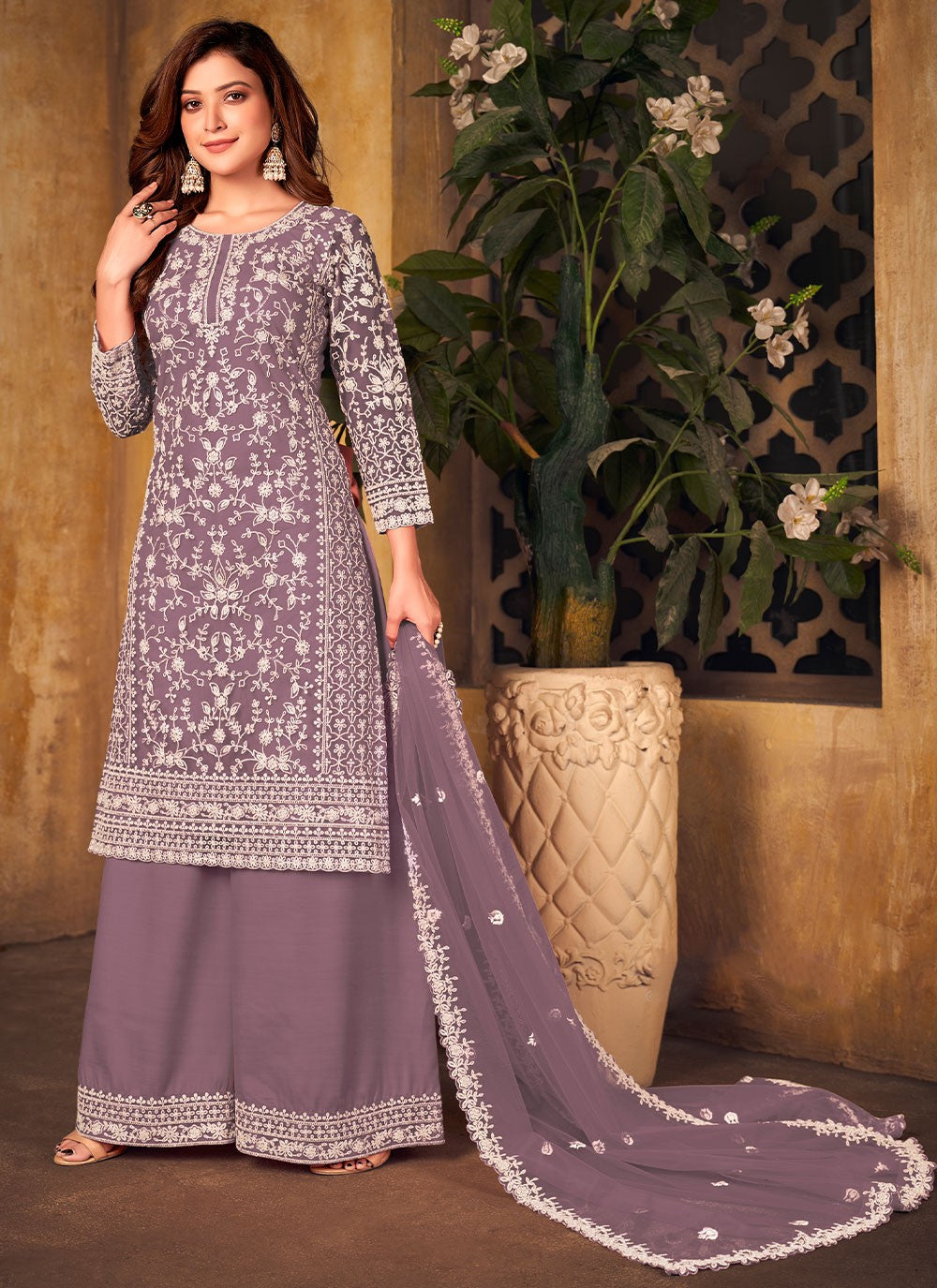 Net Salwar Suit - T842